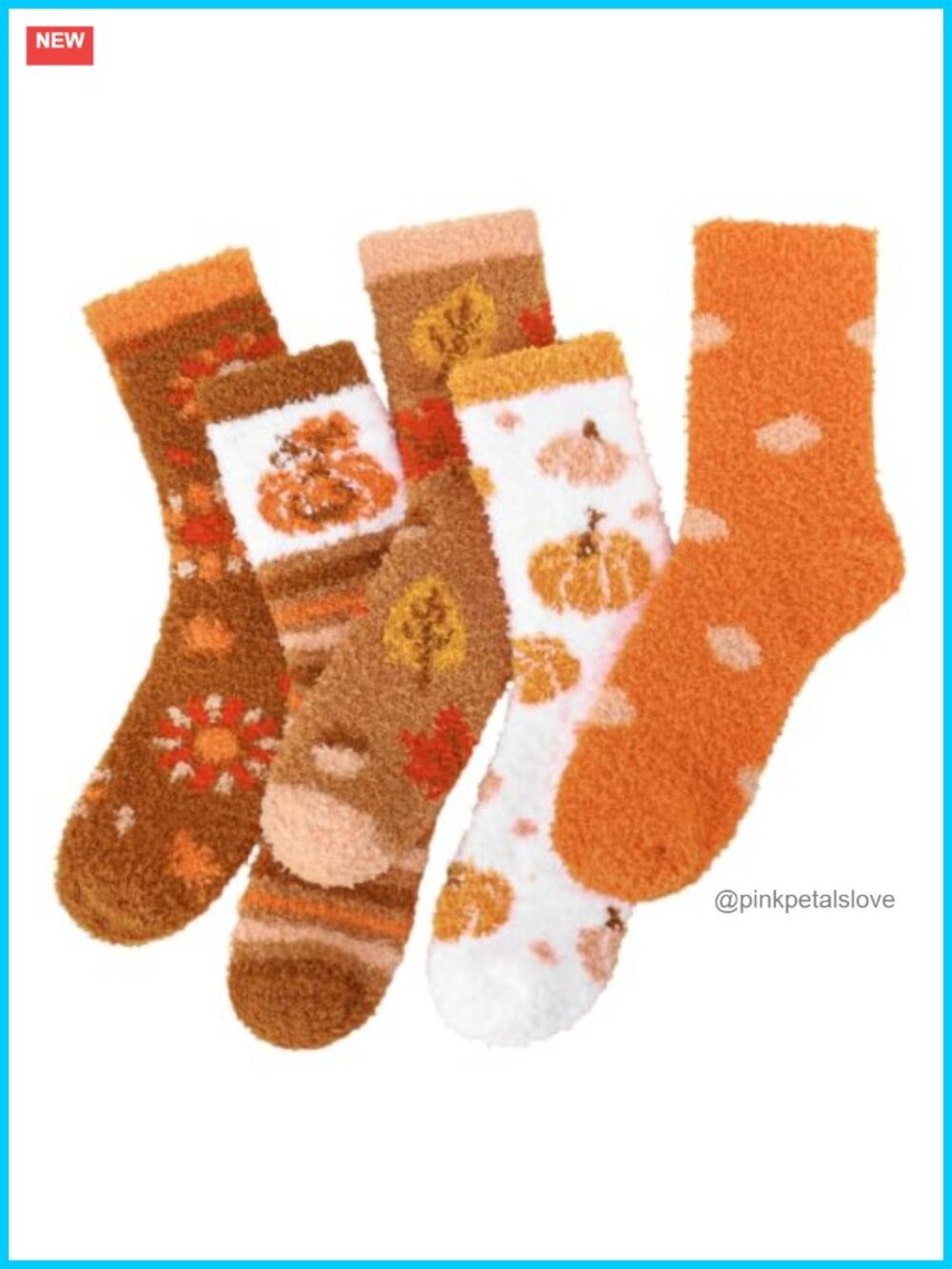5 Pairs Women's Fuzzy Slipper Socks Fall Thanksgiving Fluffy Warm Cozy Sleep